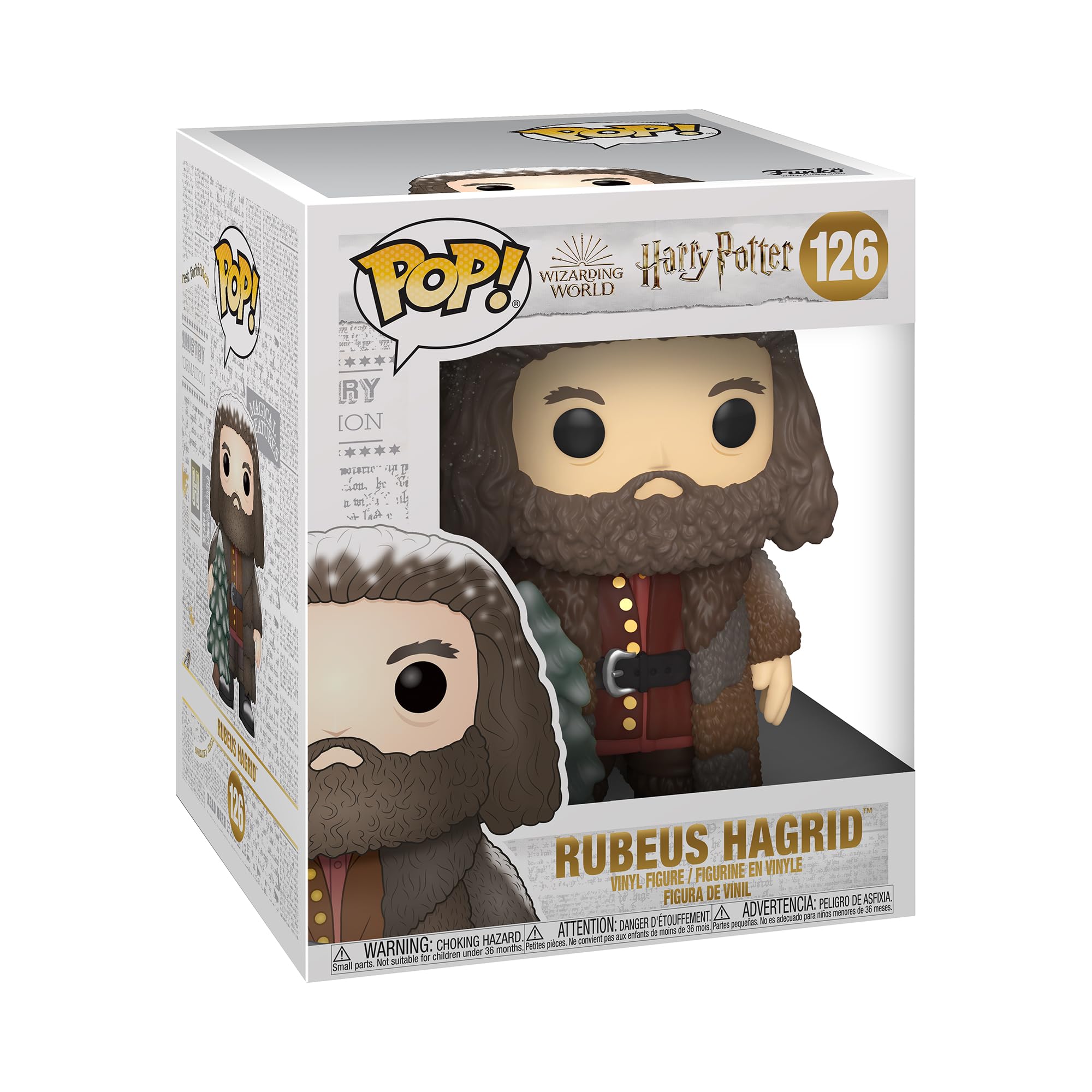 Funko Pop Harry Potter Holiday Hagrid 6-inch pose, ideal for shelves