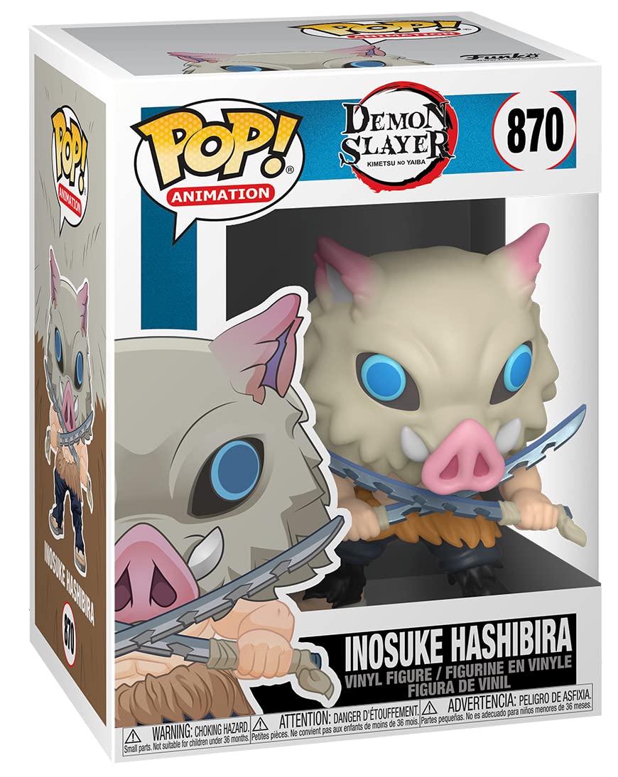Funko POP Inosuke Hashibira figure side view ideal for shelves
