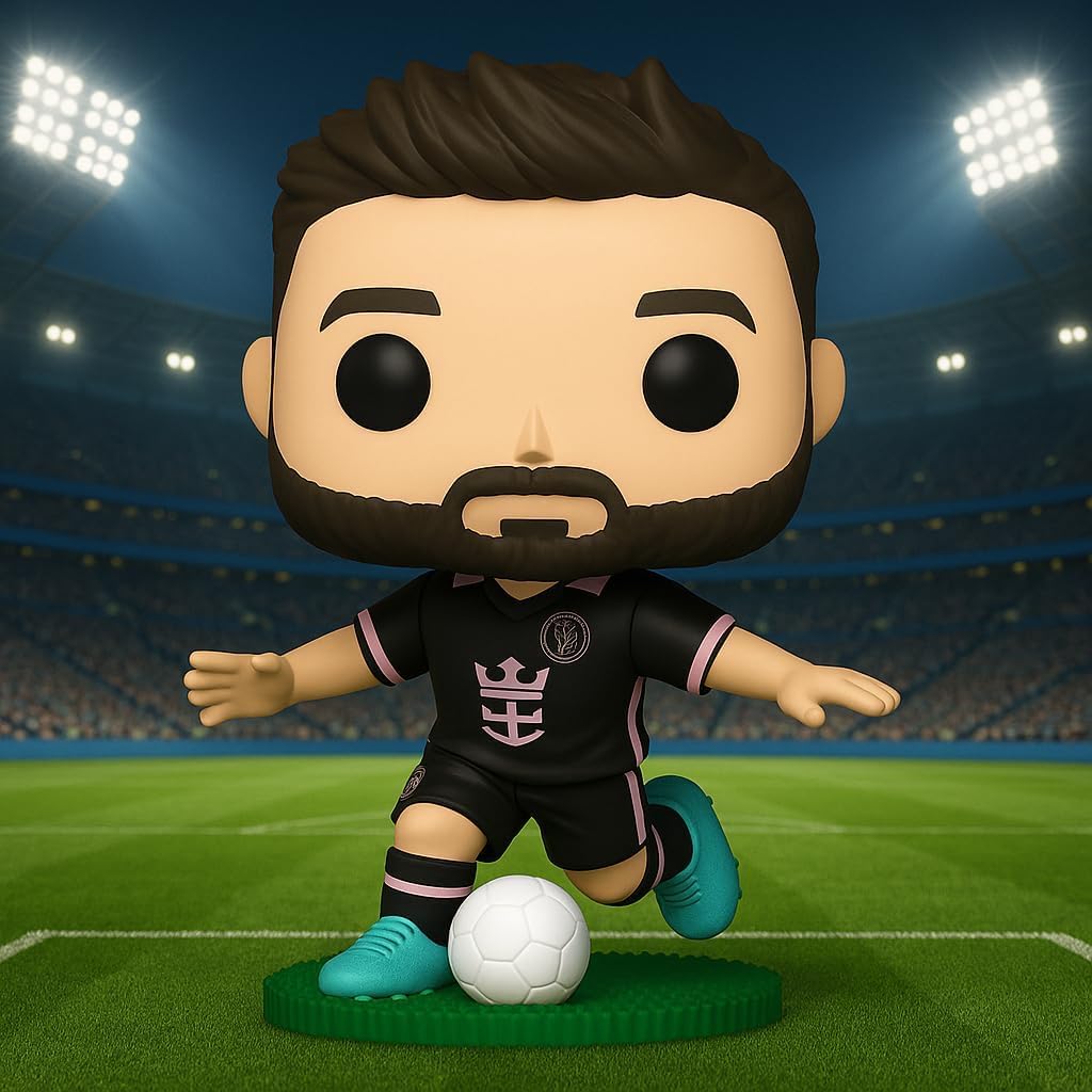Funko Pop Lionel Messi Spirit Remark 62 display box showing the collectible.
