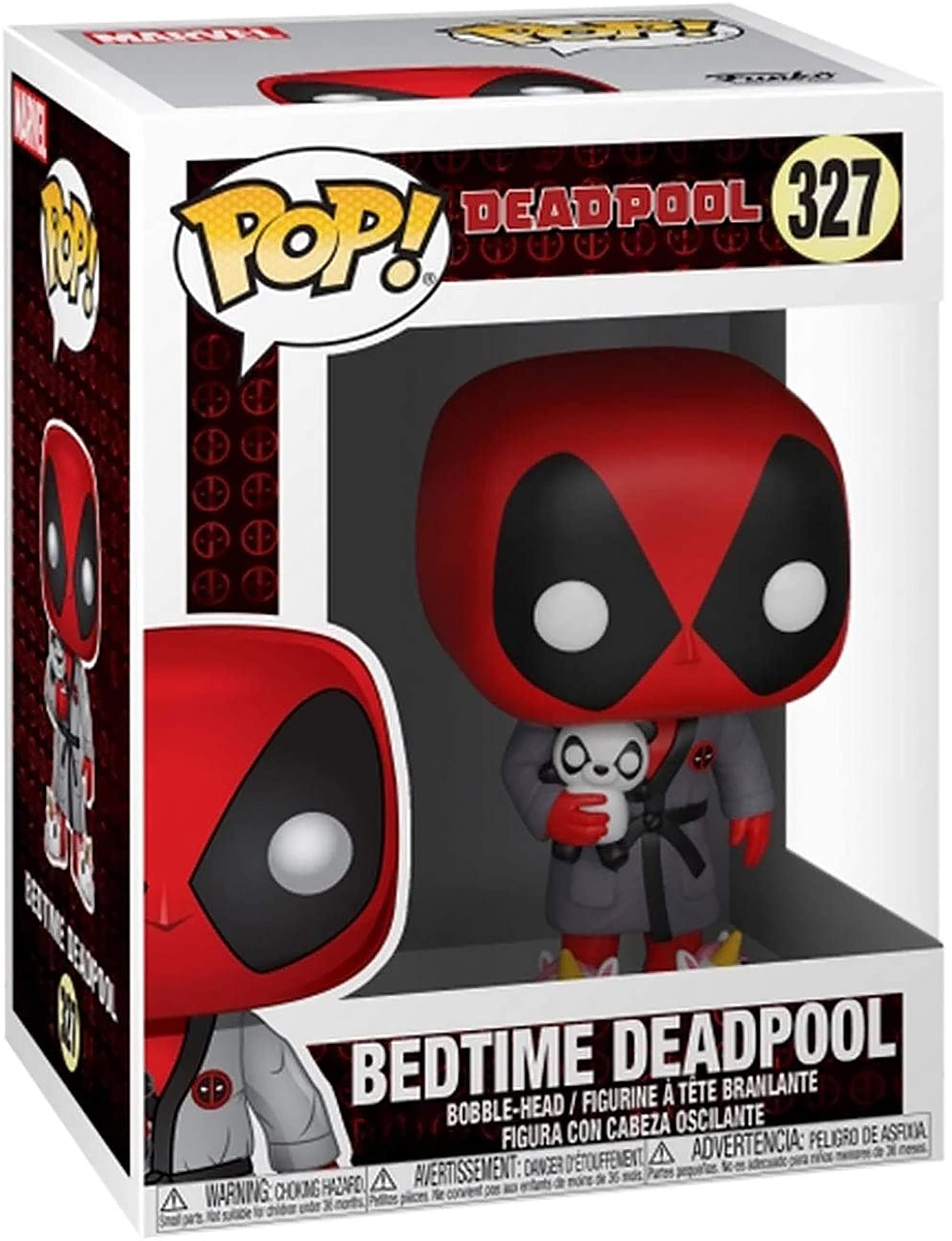 Lifestyle shelf display featuring Deadpool Playtime robe figure
