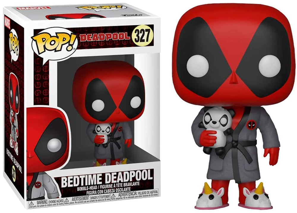 Funko Pop Marvel Deadpool Playtime robe figure for desk display