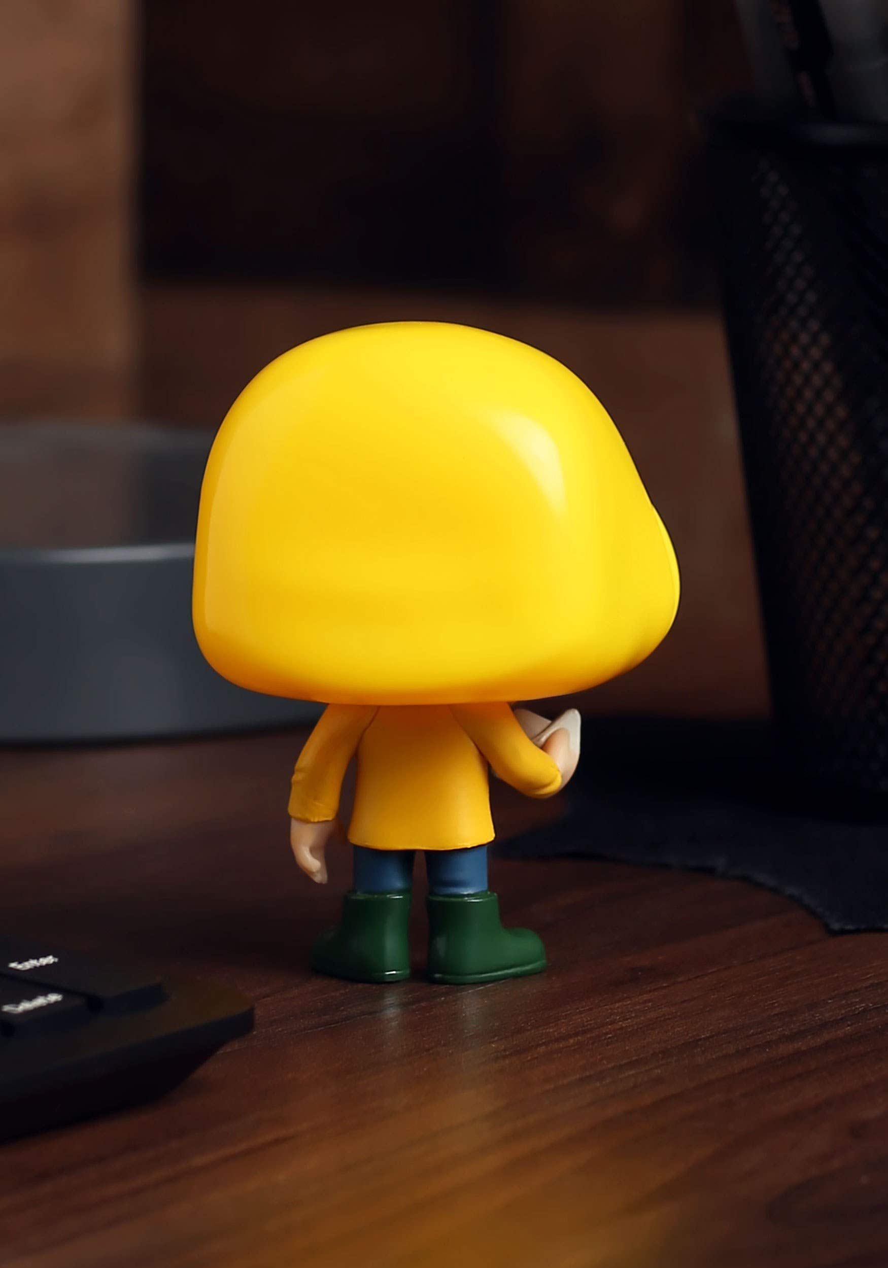 Funko POP! IT Georgie with Boat angled display, perfect for coffee table or desk.