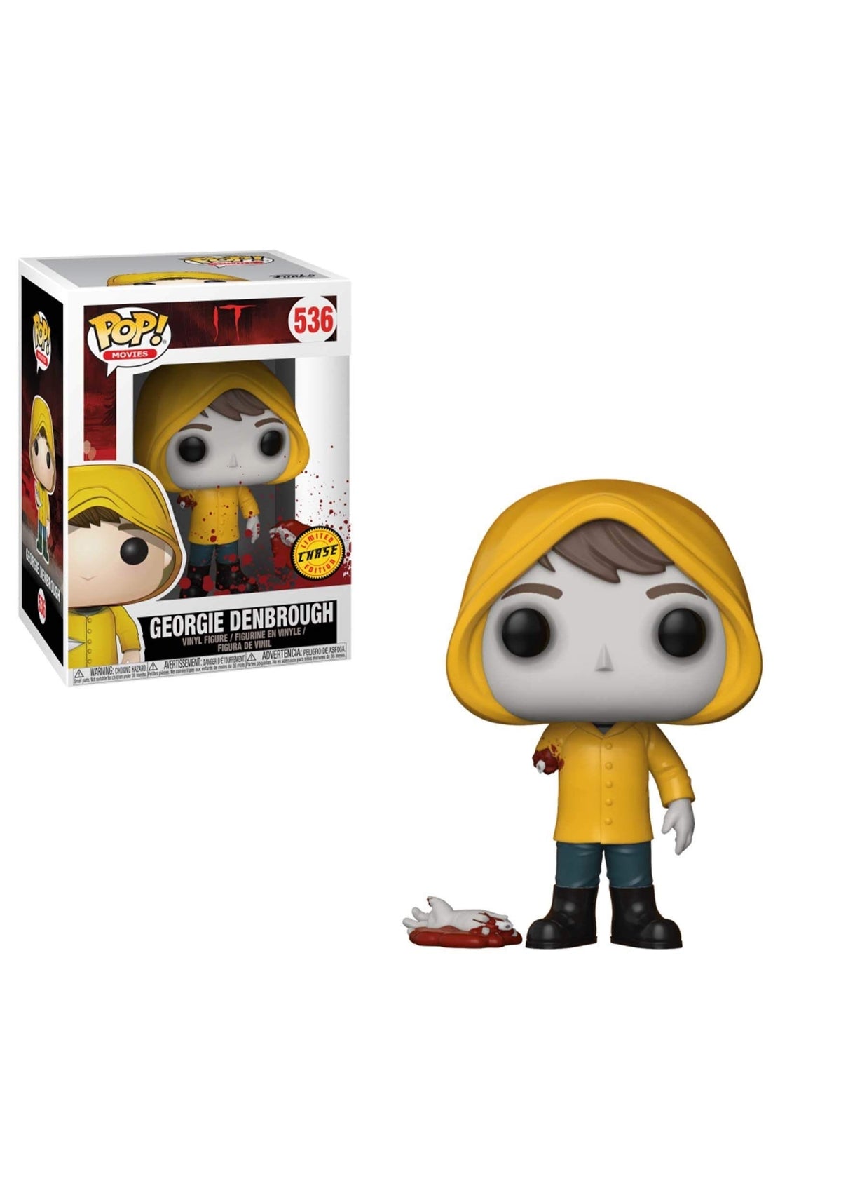 Funko POP! IT Georgie with Boat front view, ideal display for fans and collectors.