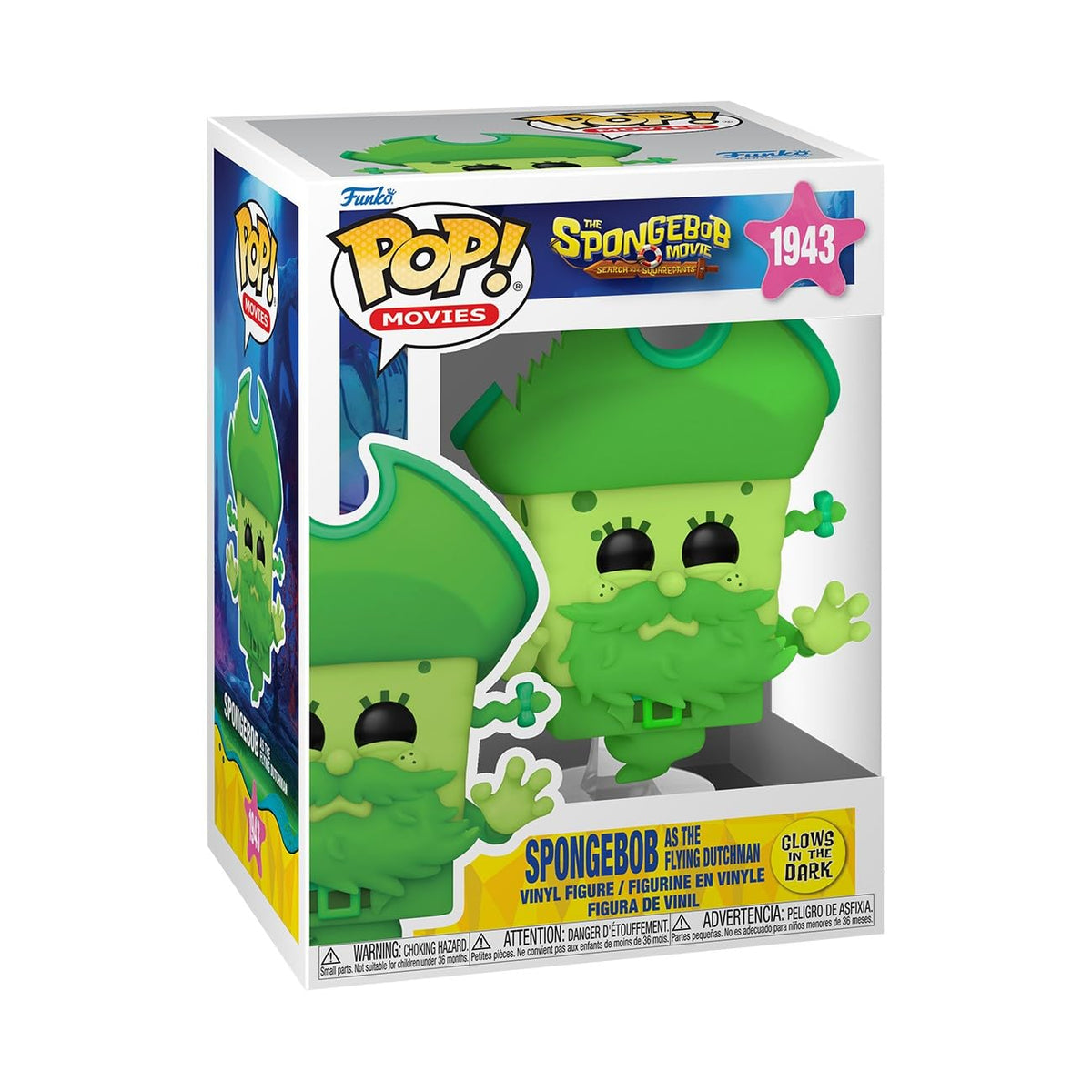 Funko Pop! SpongeBob as the Flying Dutchman figure ready for display.
