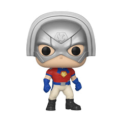 Funko Pop! Peacemaker side view highlighting character silhouette.