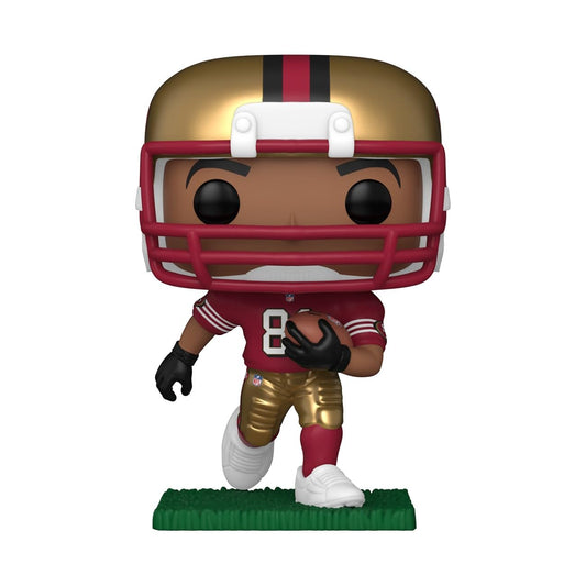 Funko Pop NFL Legends Terrell Owens 49ers packaging side view, perfect gift presentation.