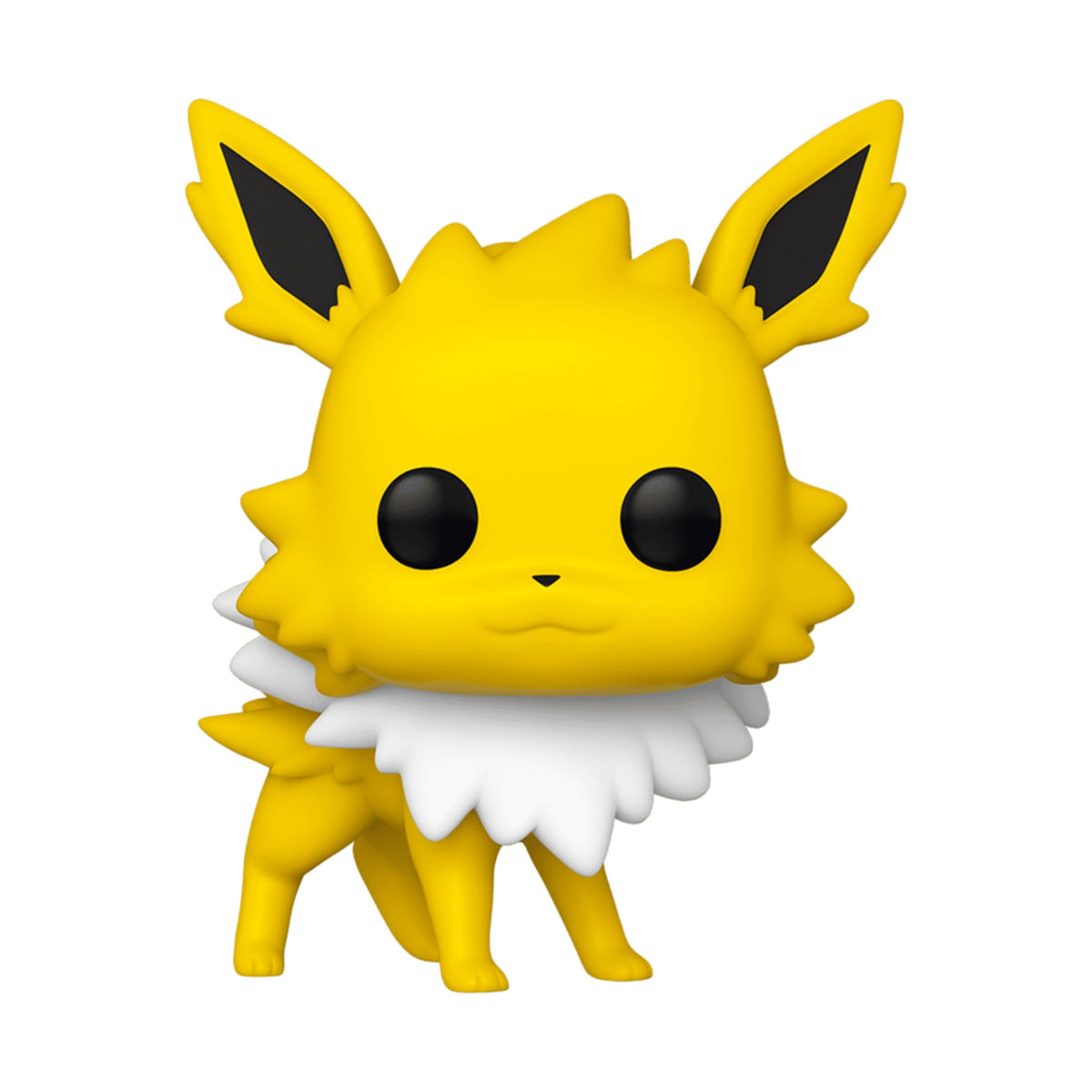 Funko Pop! Pokemon Jolteon front view displays bright yellow fur for shelf display.