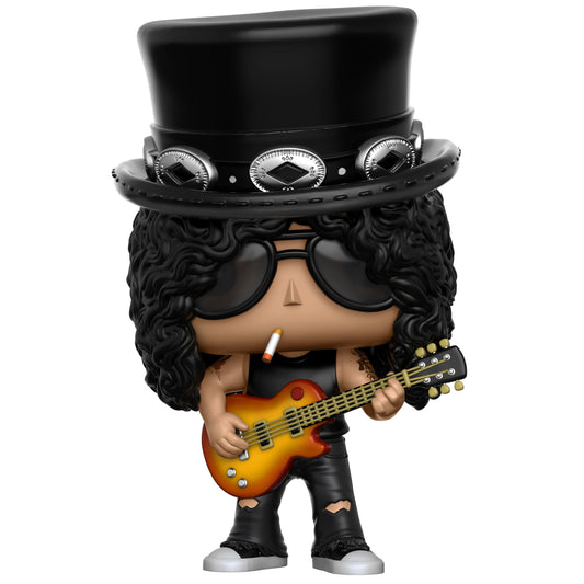 Side view of Funko Pop Slash Guns N Roses vinyl collectible for shelves.