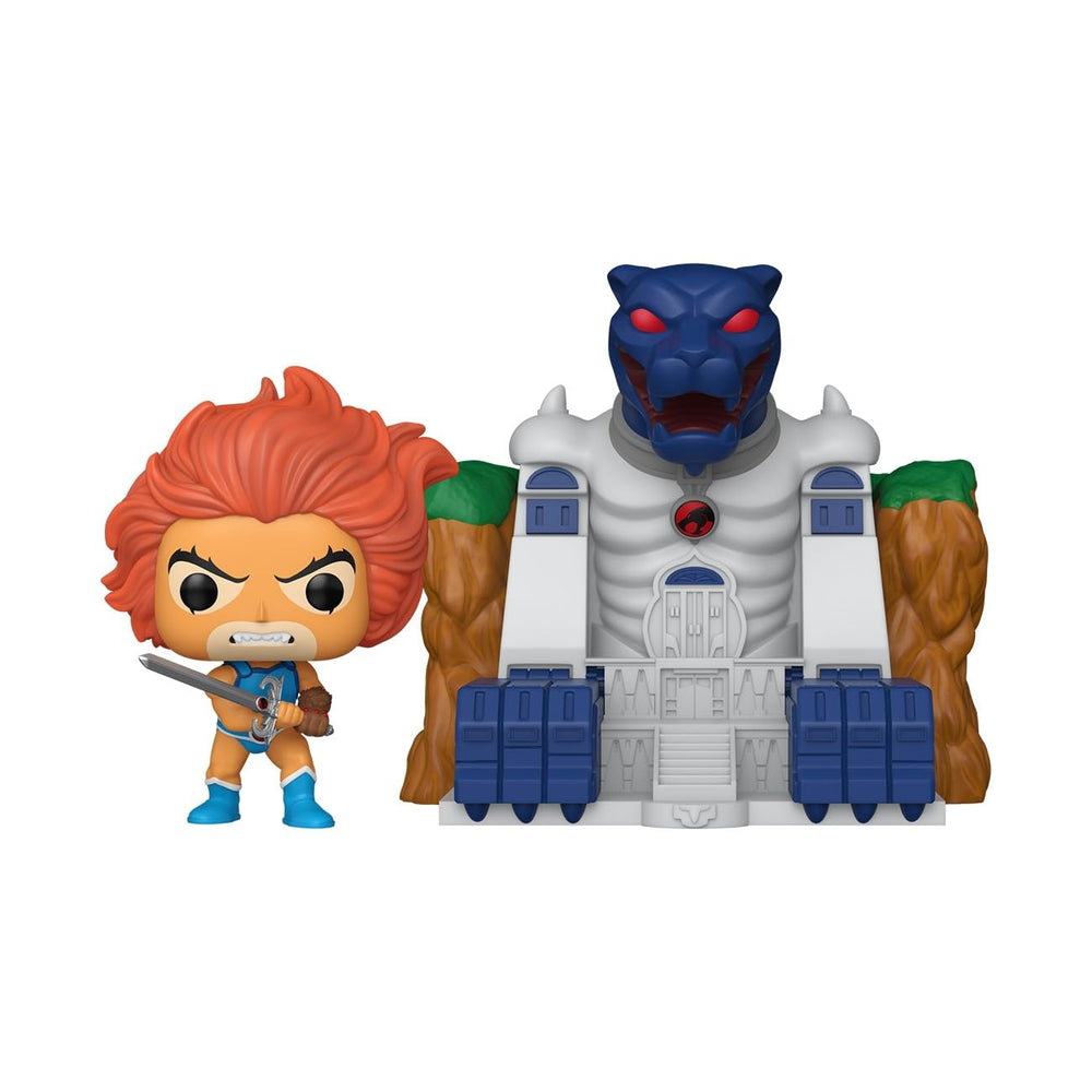 Funko Pop Town Thundercats Lion-O on display shelf, ideal for collectors.