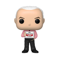 Funko Pop Gunther with Chase from Friends close up detail of figure.