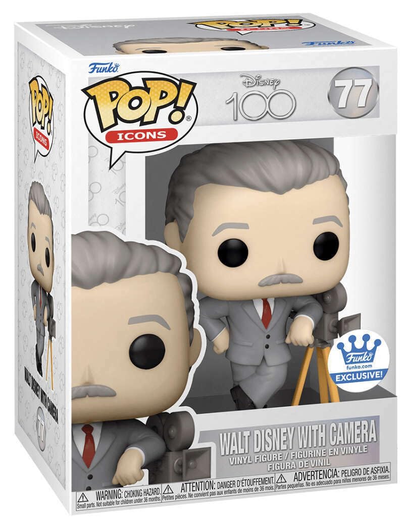 Funko POP Walt Disney with Camera Icons 77 in Ecotek protector for protection