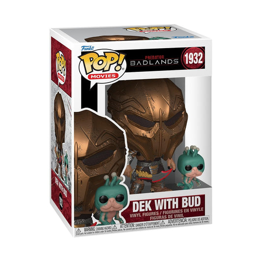 Funko Predator Badlands Dek with Bud figure on display shelf, ideal for collectors