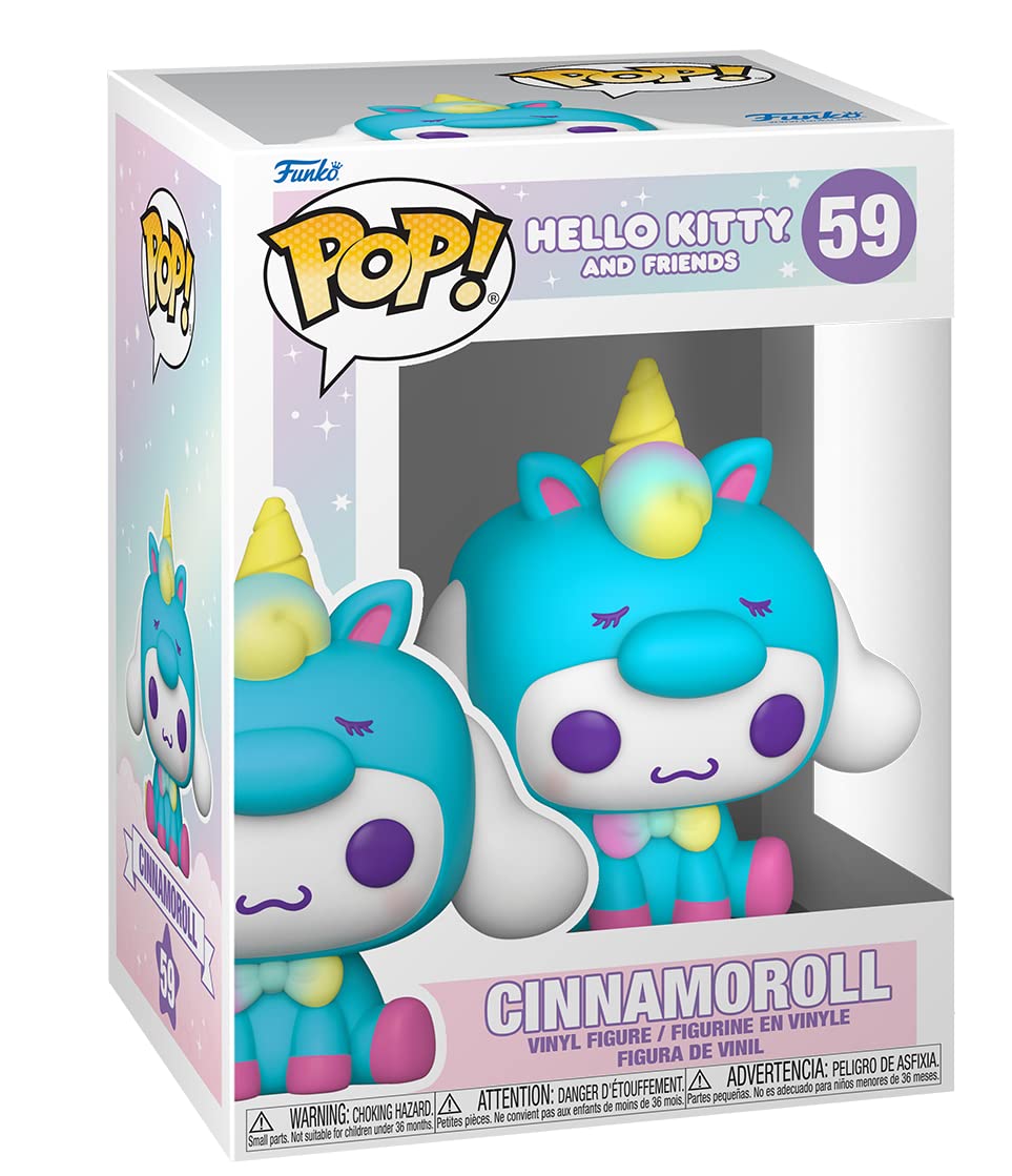 Funko Sanrio Hello Kitty and Friends POP Unicorn Party Cinnamoroll side profile for shelf appeal