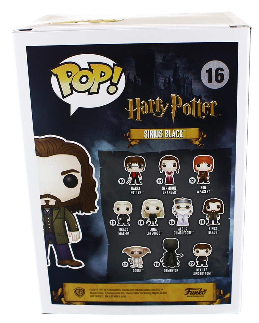 Funko Sirius Black figure in packaging box ideal for gifting and collection.