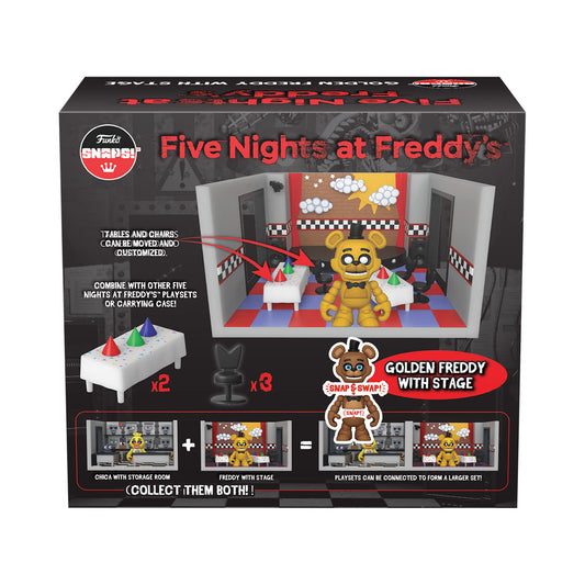 Funko Snaps Golden Freddy pieces close-up for customizing face plates and torso