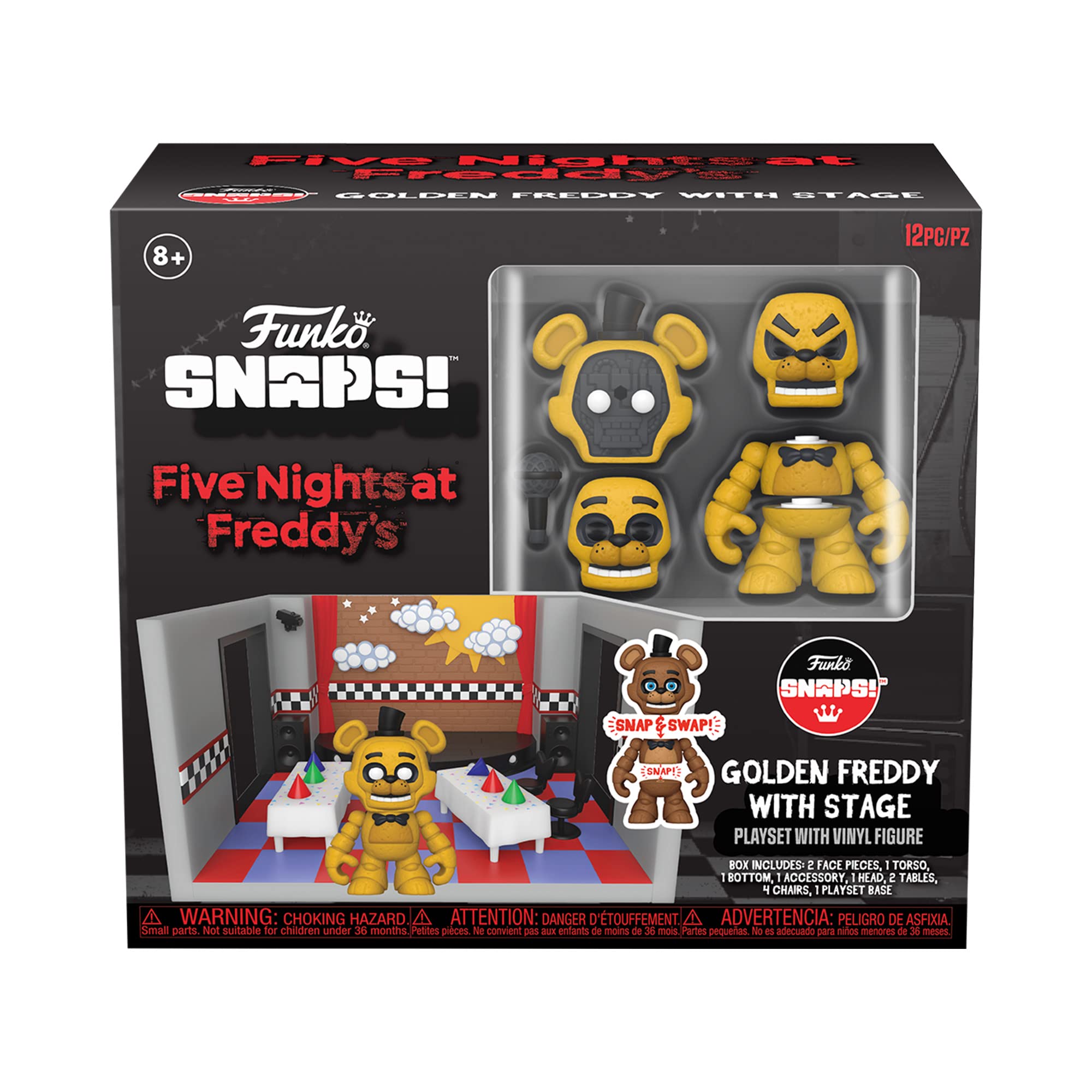 Funko Snaps Golden Freddy stage playset view one with movable parts for play