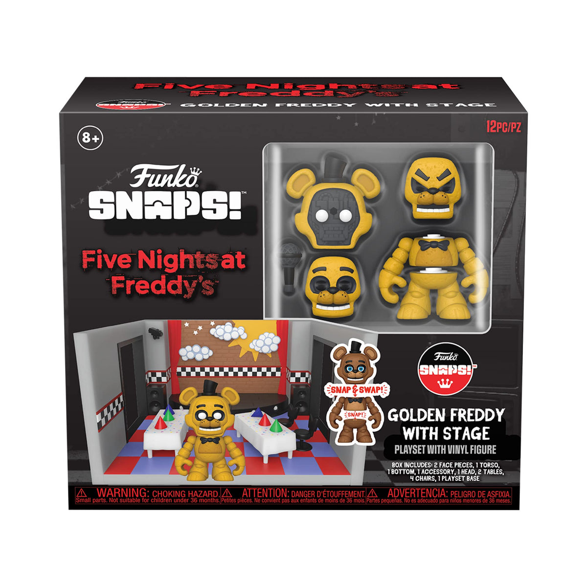 Funko Snaps Golden Freddy stage playset view one with movable parts for play