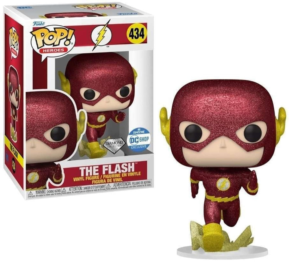 Funko The Flash Diamond Exclusive figure in action for display and collection.