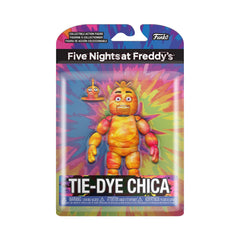Funko Five Nights at Freddy’s Tie-Dye Chica action figure in dynamic pose for display