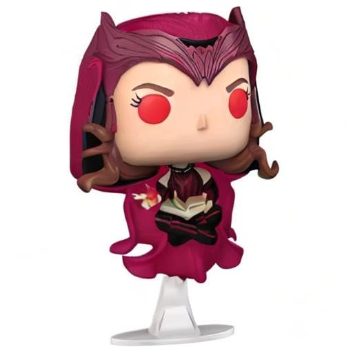 Funko WandaVision Scarlet Witch glow-in-the-dark Pop! Vinyl, compact packaging fits display spaces.