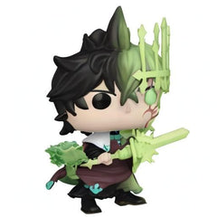 Funko Yuno Spirit of Zephyr glow-in-the-dark statue enhances night display with vivid magic vibes