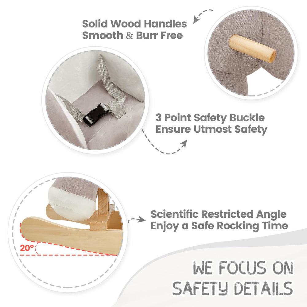 Soft PP cotton and wood frame provide cozy, durable comfort for babies.