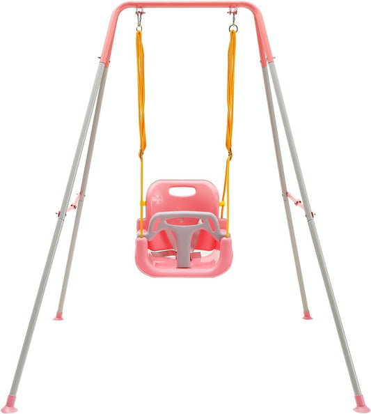 FUNLIO toddler swing with foldable stand for easy storage and setup