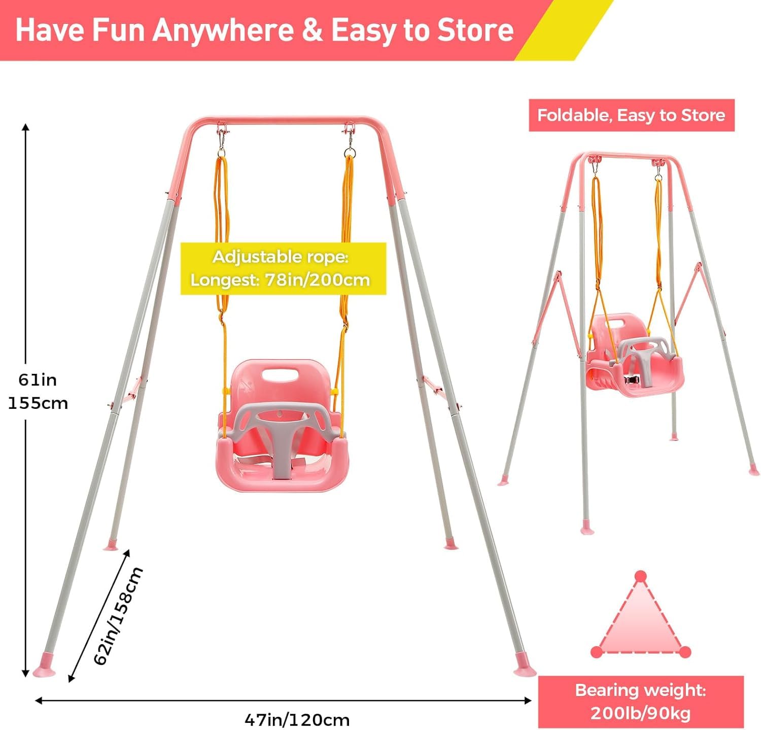 FUNLIO toddler swing for indoor or outdoor versatile play