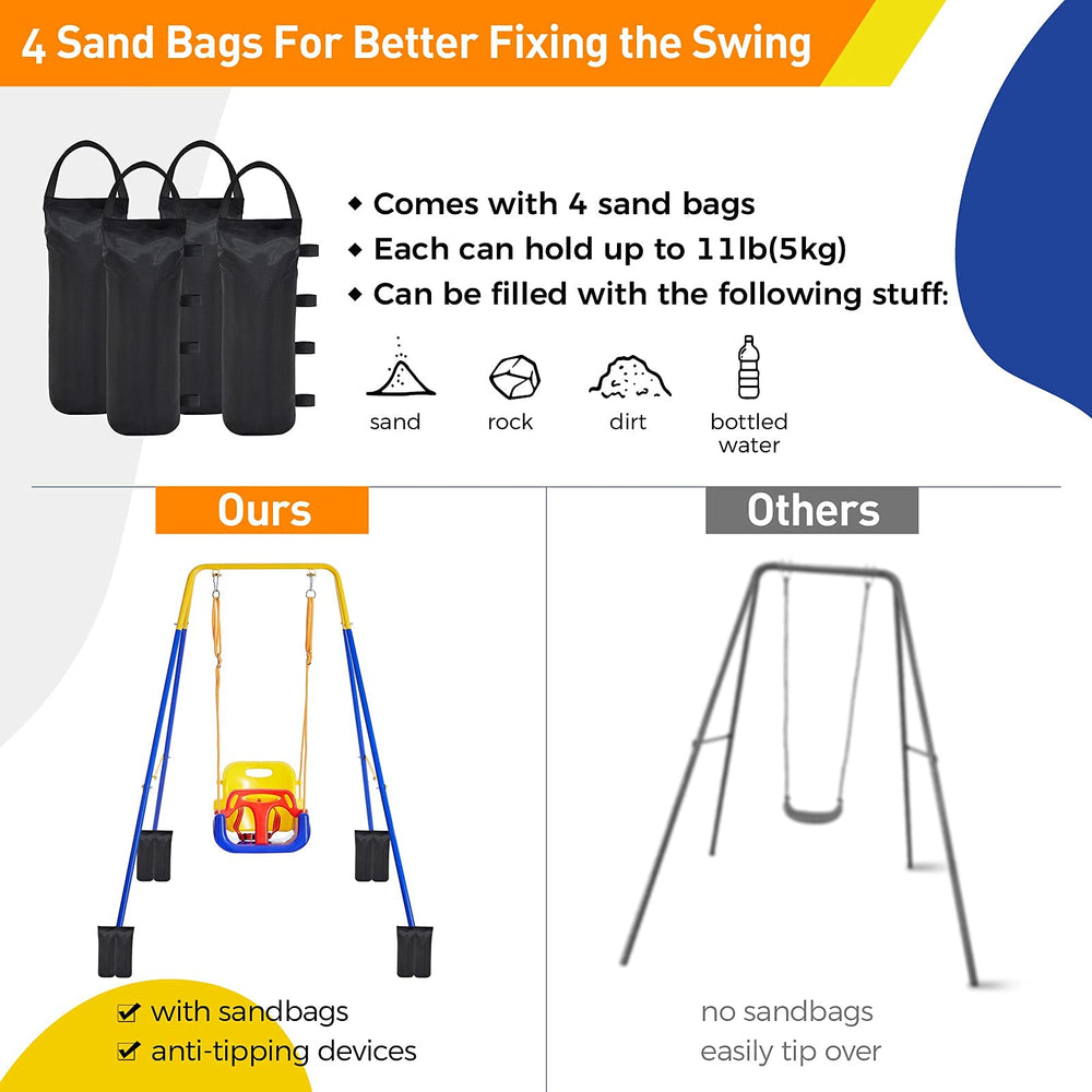 FUNLIO toddler swing upgraded belt offers durable restraint for safer play