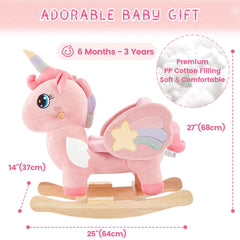 FUNLIO unicorn rocker dimensions 25x14x27 inches fit cozy spaces