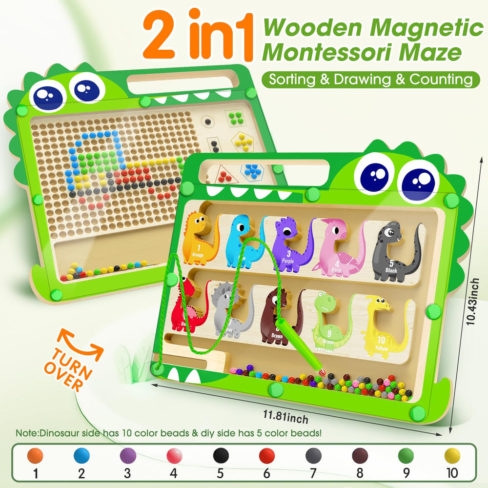 FunMission 2in1 dinosaur maze side by side highlighting two play areas