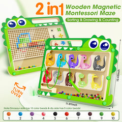 FunMission 2in1 dinosaur maze side by side highlighting two play areas