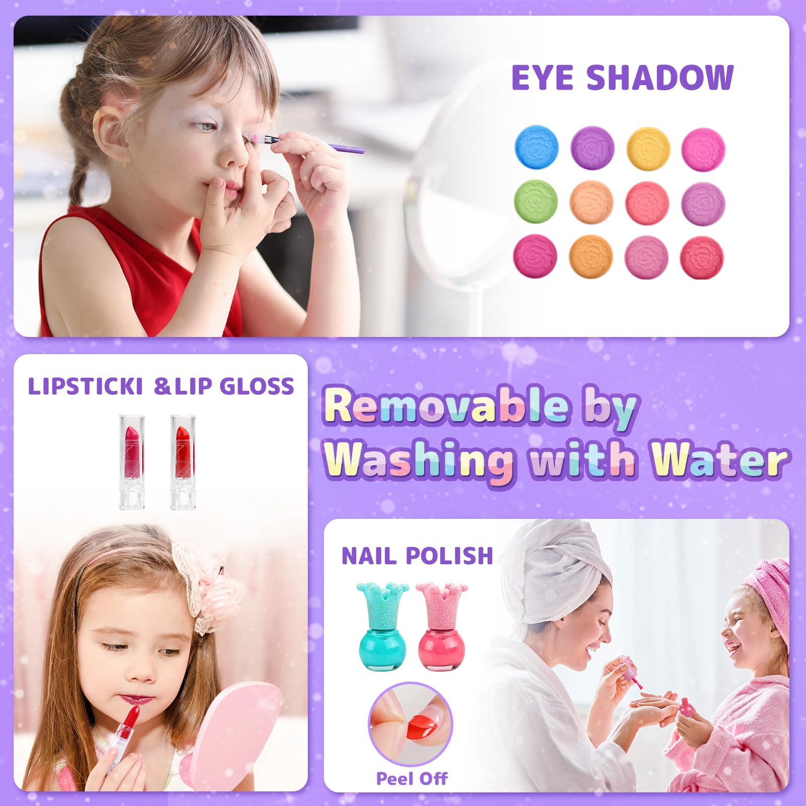 FunMission 40-piece makeup kit, versatile for imaginative play and sharing.