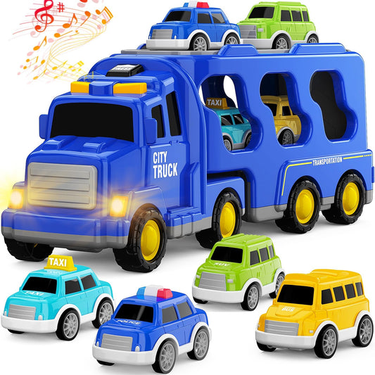 FunMission carrier-truck toy with roomy trailer for creative pretend play and sharing
