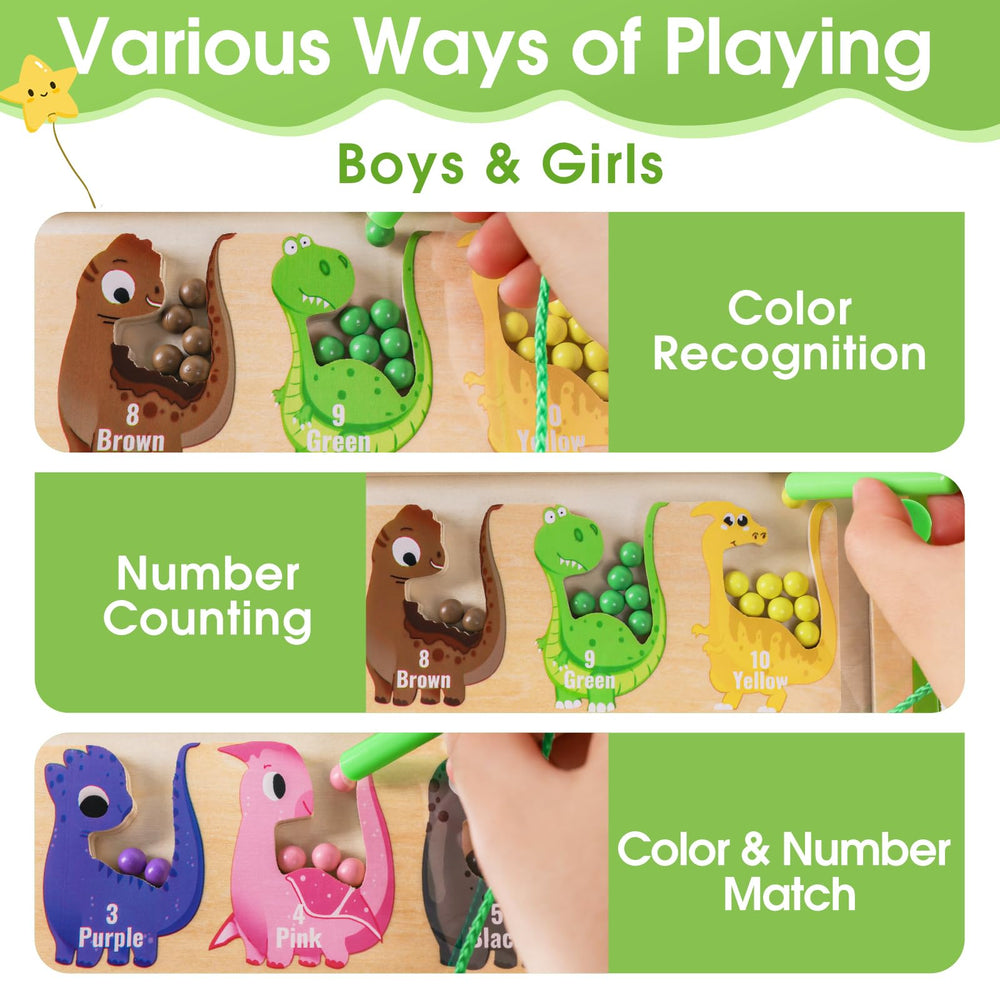 FunMission color recognition maze beads detail with 10 bright beads
