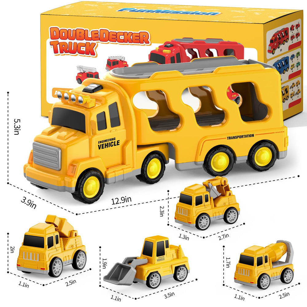 FunMission crane mini car for realistic construction scenes