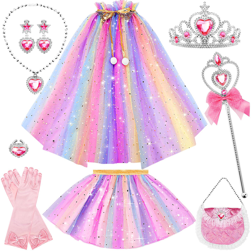 FunMission princess dress-up cape sparkling with secure straps for playtime confidence