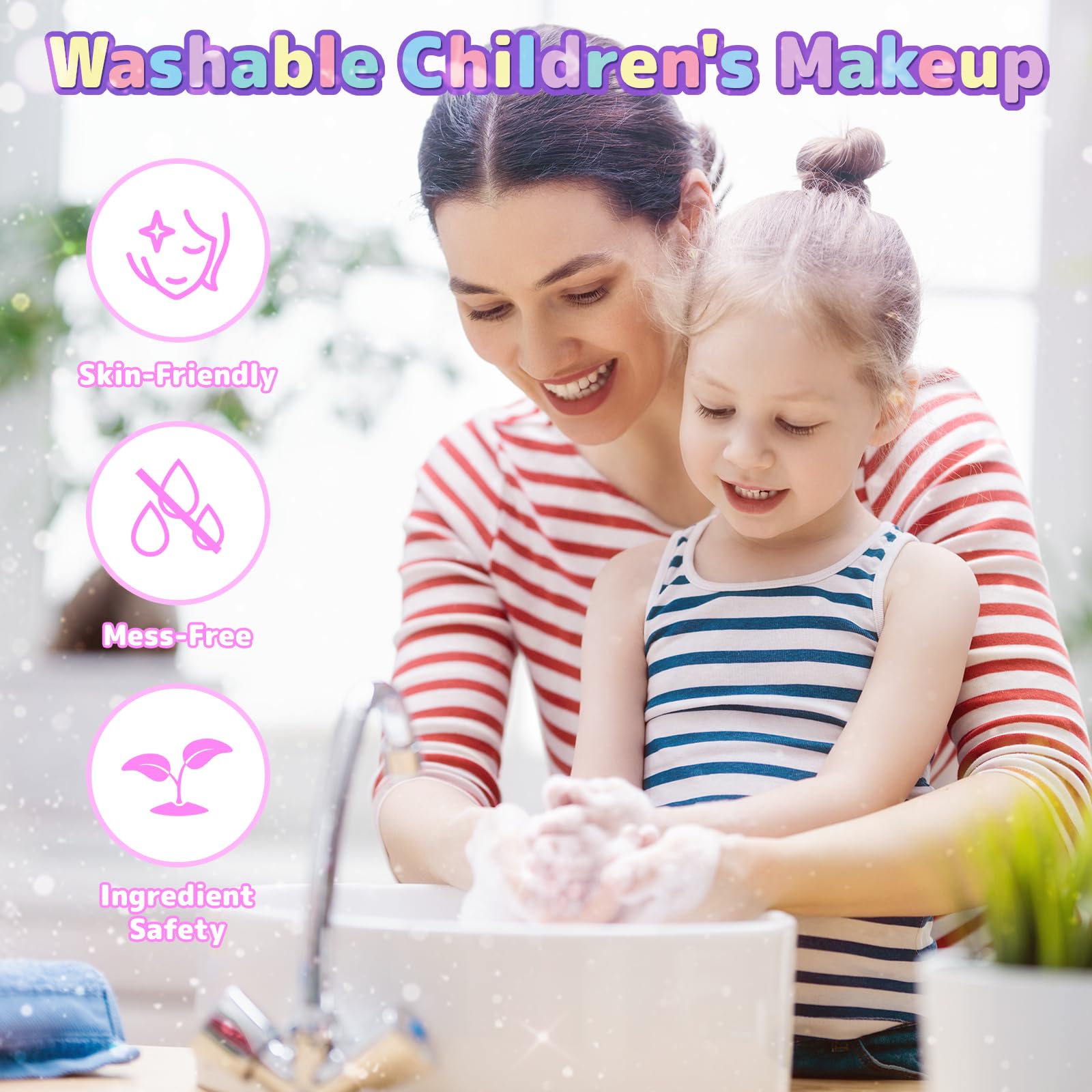 FunMission water-soluble makeup ideal for mess-free, quick cleanup.