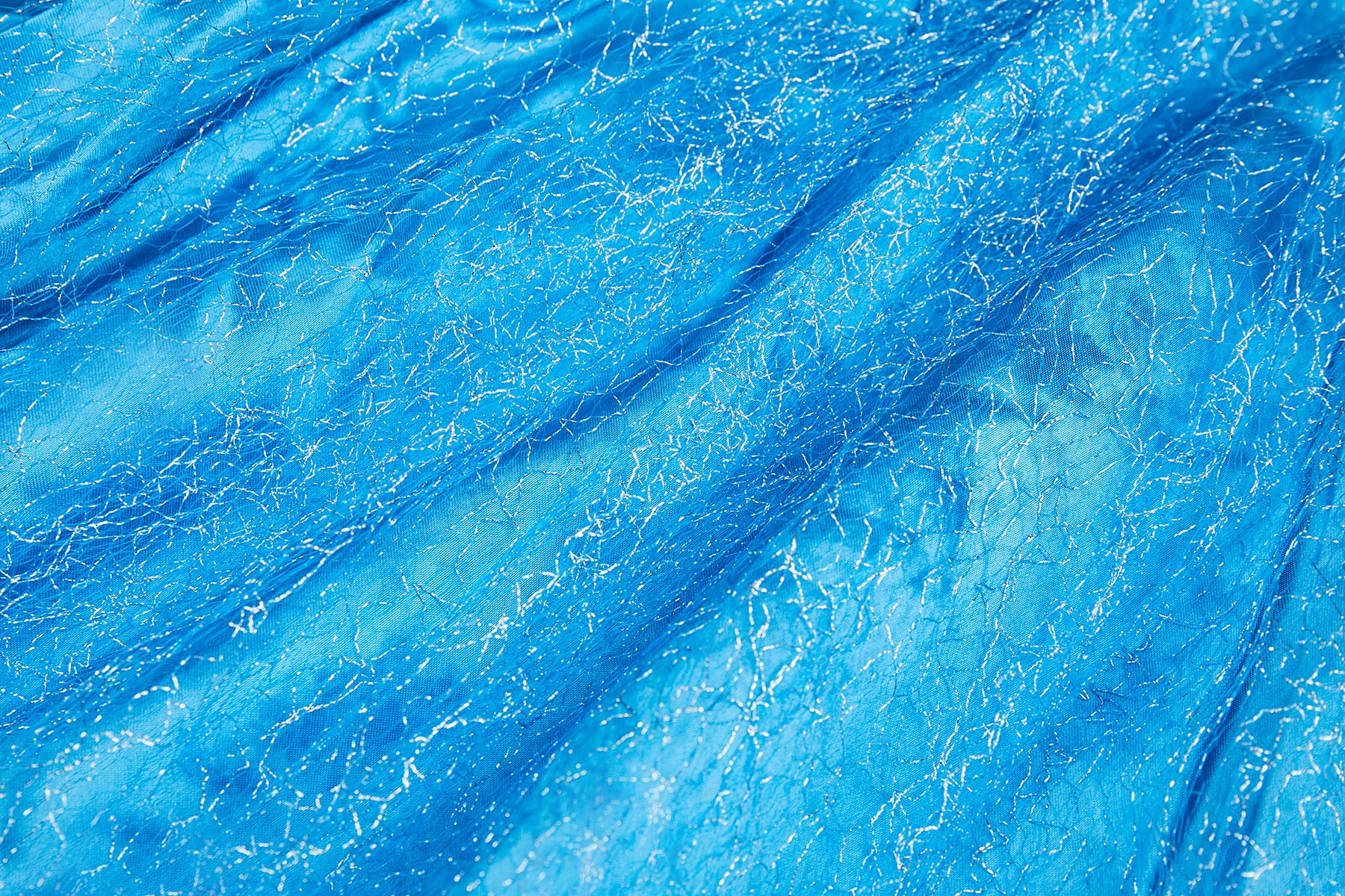 Funna Elsa costume close-up of mesh, satin, and tulle fabrics