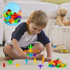 Funny Old Man kids can build bright shapes and structures with these suction toys.