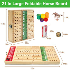 Solid wood FUNNYB&G race board offers a sturdy play surface