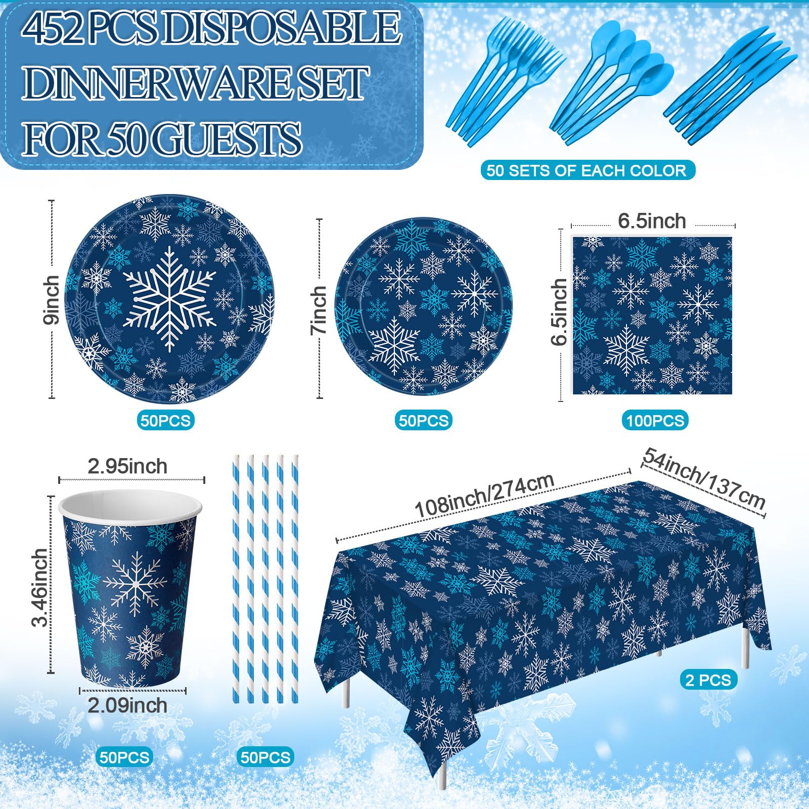 Funnymoom winter snowflake plates – silver and white for contrast.