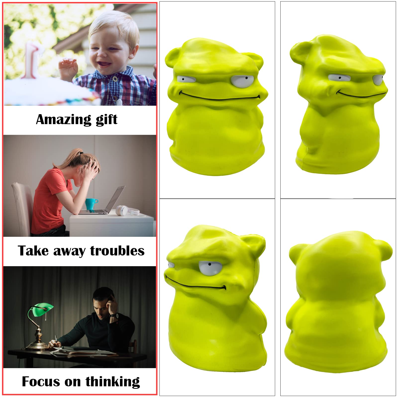 Funnysquee kawaii squishy held by child for calm concentration
