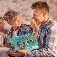 FUNiOi gesture-sensing RC stunt car indoor-outdoor play for versatile locations.