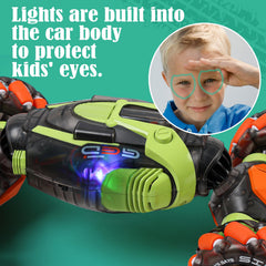 FUNiOi gesture-sensing RC stunt car lights and music boost nighttime play sessions.