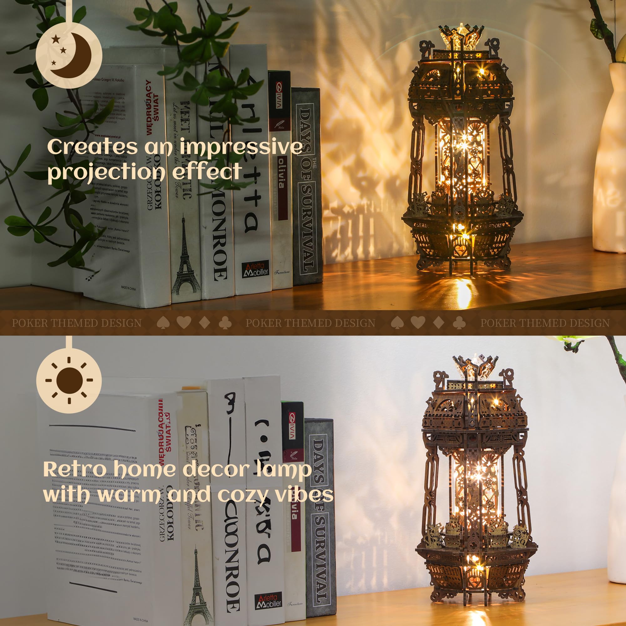 FUNPOLA lamp with adjustable brightness for mood lighting.
