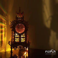 FUNPOLA 3D puzzle clock embodies joyful-useful-beautiful design for any space.