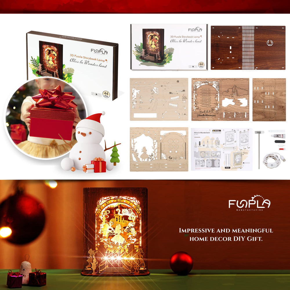 FUNPOLA 3D puzzle lamp used as whimsical home decor