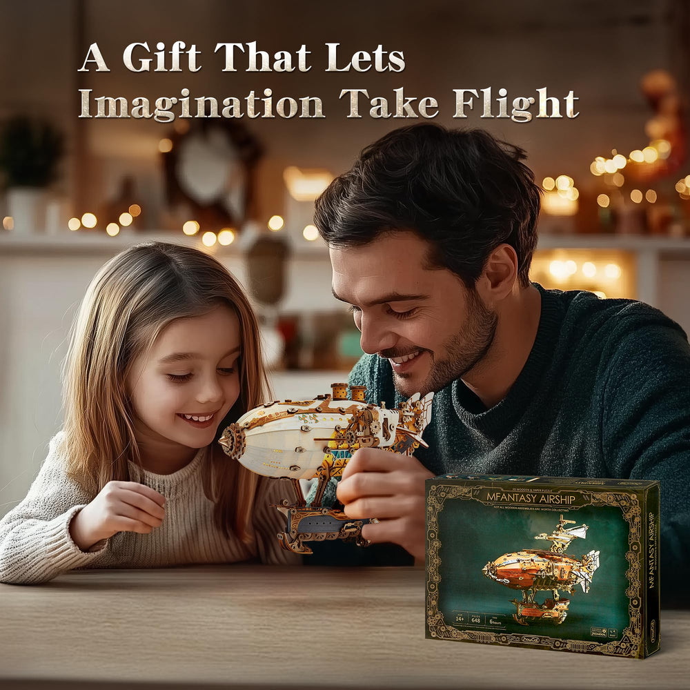 FUNPOLA LED 3D airship display-ready build for gifting or collection.