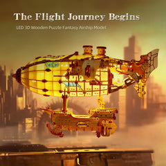 FUNPOLA LED 3D airship side view highlights craftsmanship and decorative potential.